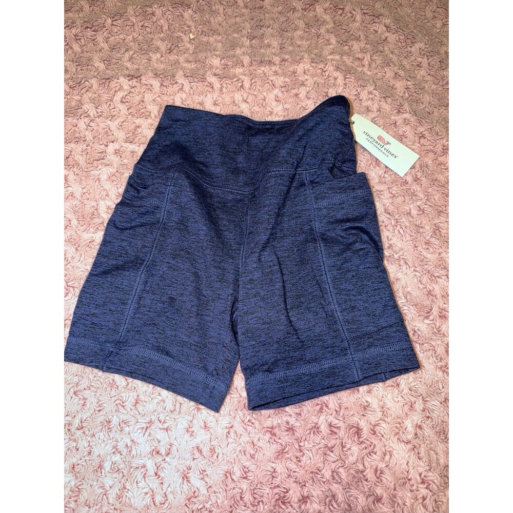 Vineyard Vines Womens Super Soft Bike Shorts Blue Size XS Navy Fitness NWT